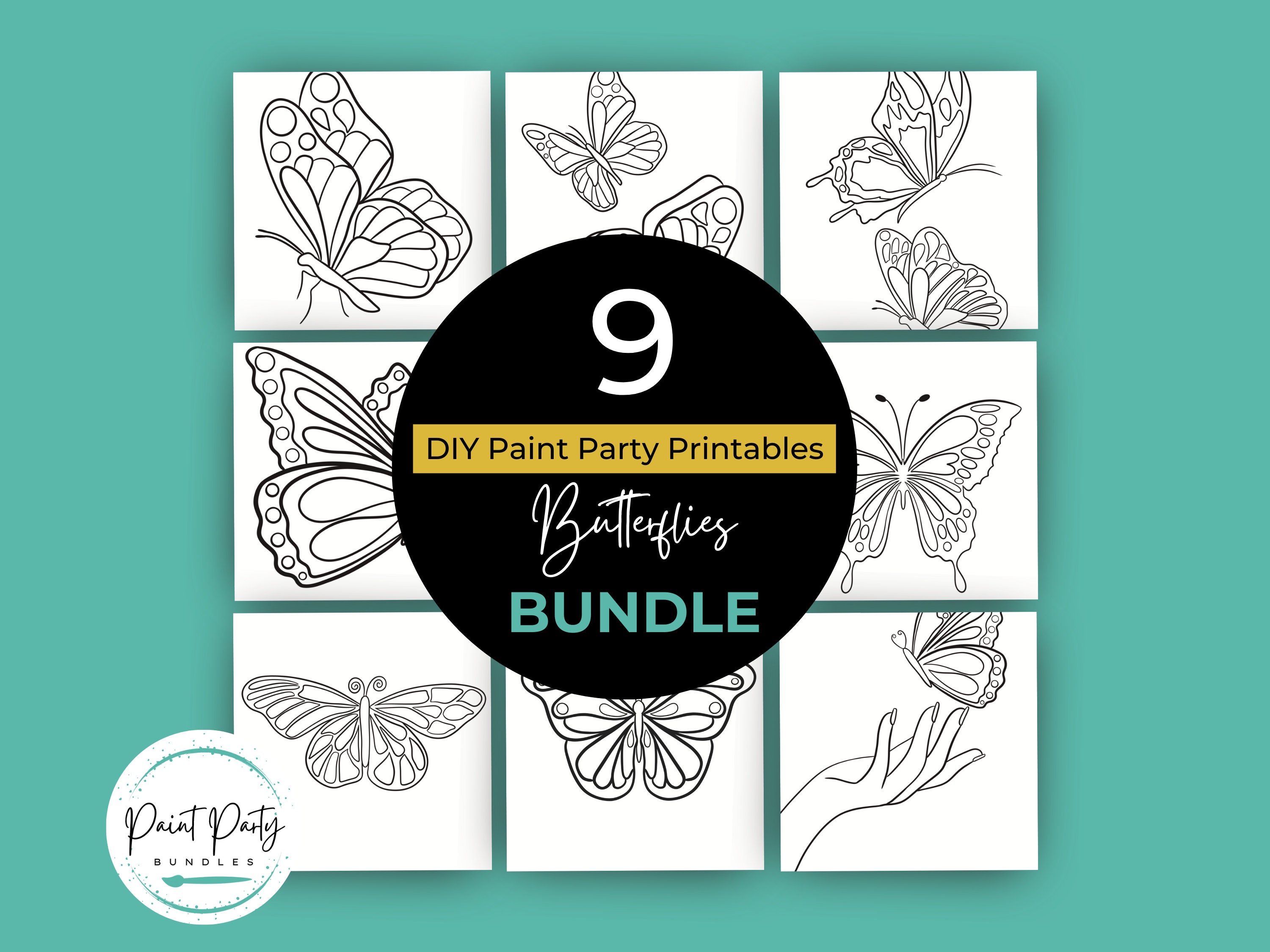Adult Paint Party Printable Bundle DIY Paint Party Printable Printable ...