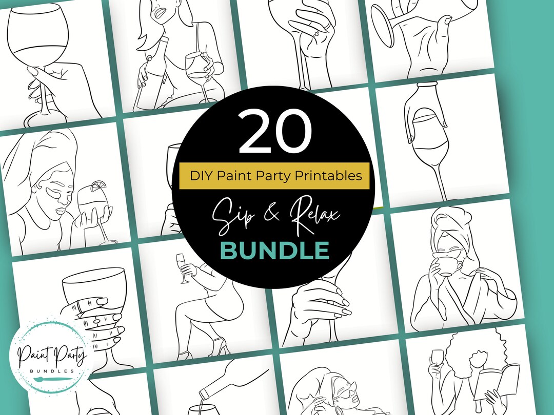 Adult Paint Party Printable Bundle| DIY Paint Party Printable ...