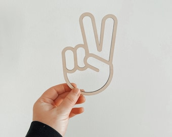 Peace hand outline wall decor