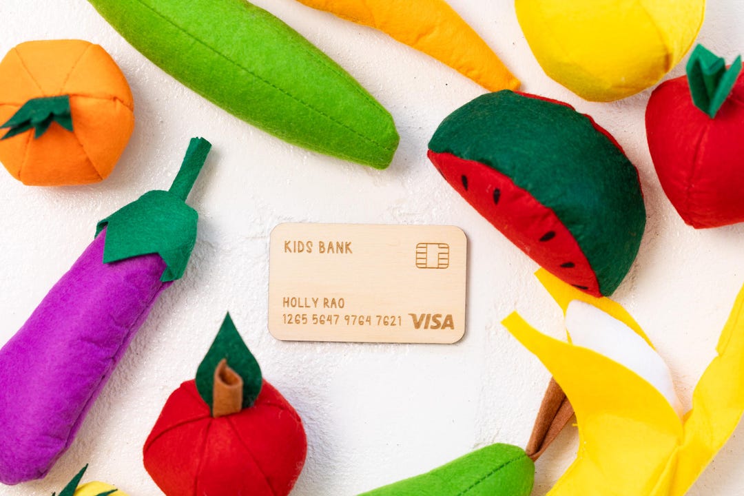 Wooden Pretend Play Credit Card: Personalized Kids Toy - Etsy