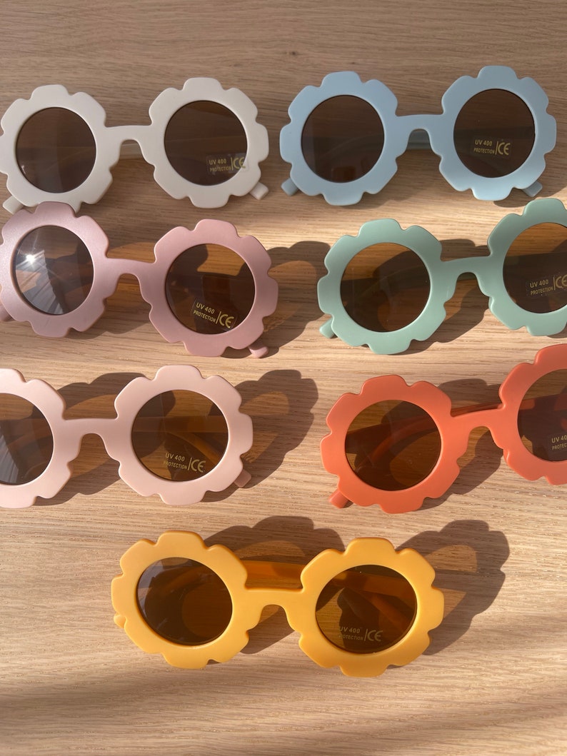 Kids sunglasses / Kids birthday gift / Flower sunglasses / First birthday gift / Second birthday gift / Third birthday gift image 2