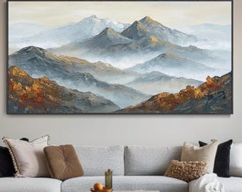 Lebendige Hügellandschaft Ölgemälde helle Naturwandbilder strukturierte sanfte Hügel Leinwandkunst gewundener Pfad Wohnkunst