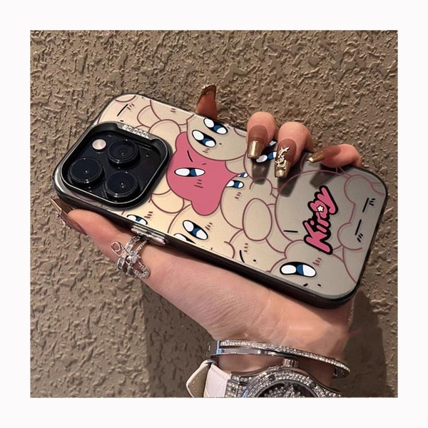 kirby transparent phone case cartoon cute phone case birthday gift apple christmas gift new year gift cartoon animation iphone 15pro max