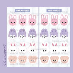 Feuille d&#39;autocollants SKZOO | Stickers K-Pop Stray Kids pour journal et scrapbooking