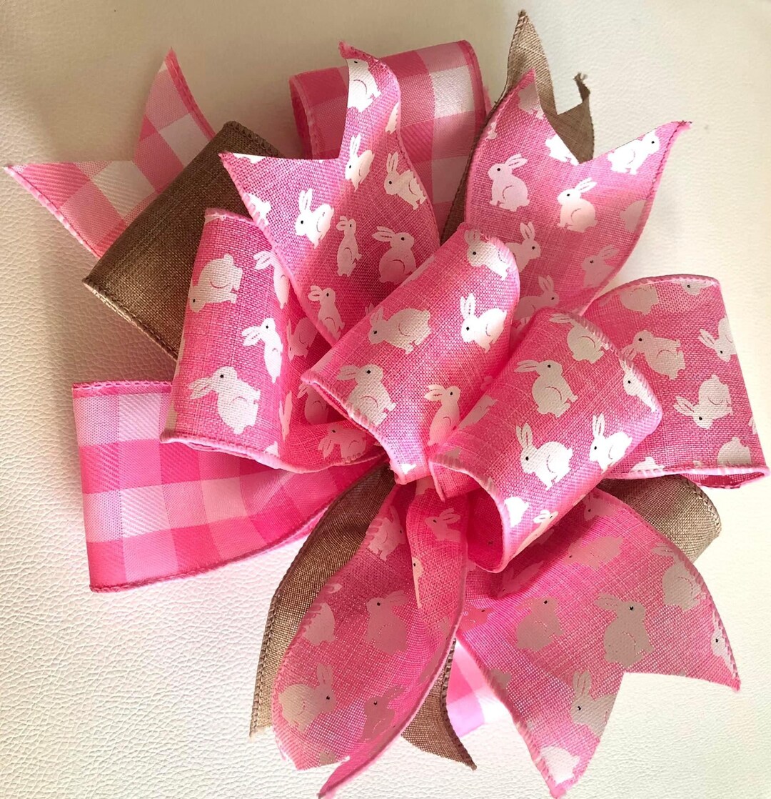 Easter Bunny Bow, Easter Bow, Spring Bow, Lantern Bow, Wreath Bow