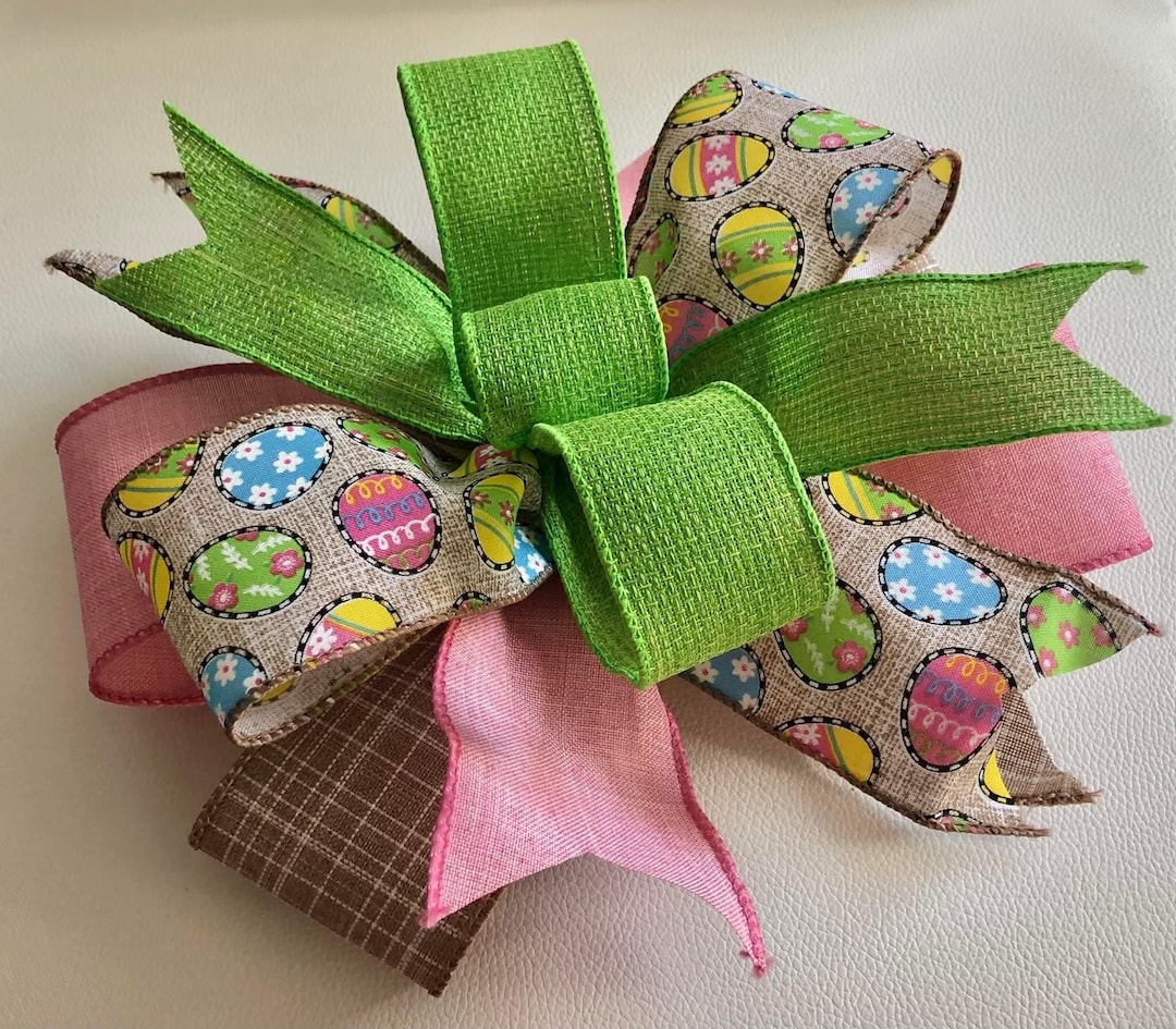 Easter Bunny Bow, Easter Bow, Spring Bow, Lantern Bow, Wreath Bow