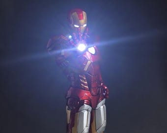 Iron Man från The Avengers (3D-printad och målad resinfigur)