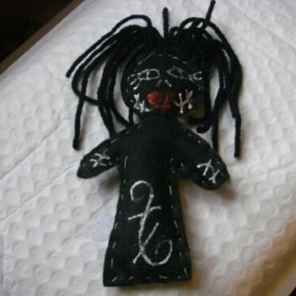 Voodoo Doll Poppet Sweet Revenge Enemies Retribution Black Doll Candle Spell Kit Wicca Pagan Hoodoo Voodoo