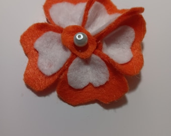 Heart Shaped Felt Flower Brooch Pin Fashion Fine Jewelry in a nice Variety of Colors