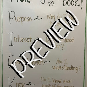 DAILY PICK - set of 6, made to order anchor charts - not laminated