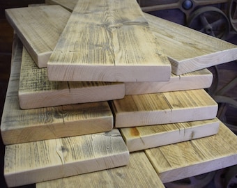Sanded Reclaimed 22cm Deep Scaffold Board, 10cm - 140cm long