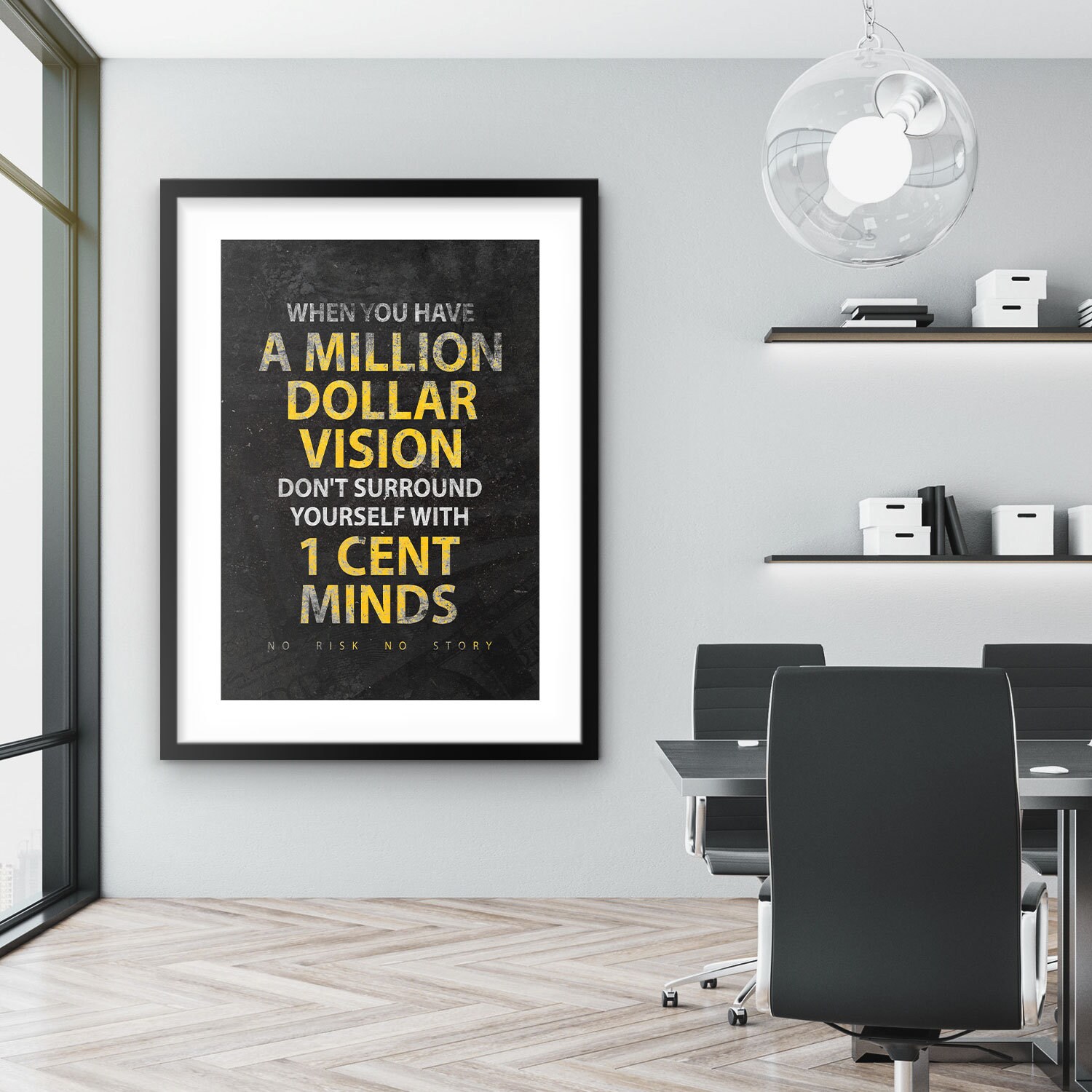 Millionaire Vision Motivational Wall Art Office Decor Framed Etsy