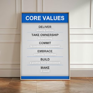 Teamwork Motivational Wall Art Canvas Print  Inspirational Office Decor  Small Business Values Poster