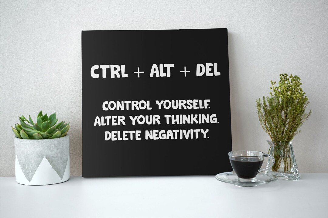 Control Yourself Alter Your Thinking Delete Negativity Motivational