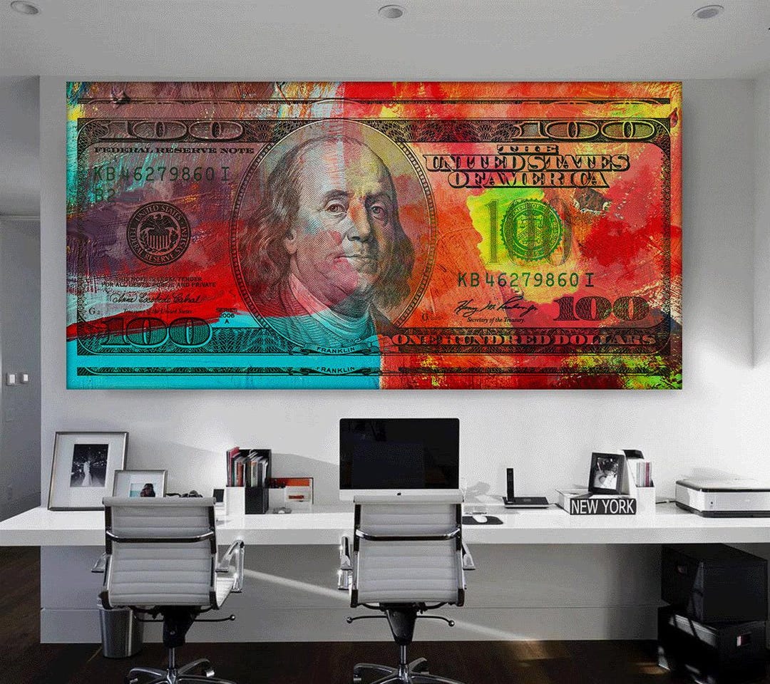 Pop Art Money Print 100 Dollar Bill Canvas Wall Art Office Decor Etsy UK pop-art-money-print-100-dollar-bill-canvas-wall-art-office-decor-etsy-uk