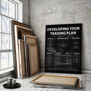 Developing Your Trading Plan motivational forex day trader academy canvas print or framed poster for your home, trader workspace, or office decor!

Developing Your Trading Plan Stock Market Academy Canvas Print Or Framed Poster