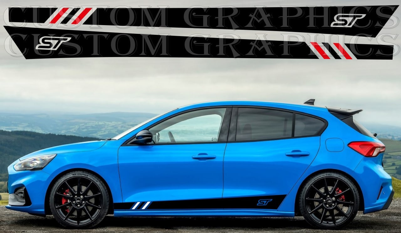 Buy Vinyl Sticker Compatible With Focus ST New 2 Color Classic