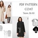 Coat Basic Pattern PDF, Jacket Pattern, Sewing Pattern , Easy Sewing ...