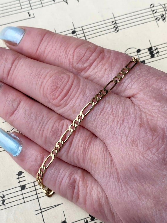Jewelry Maya Magal | Solid Gold Figaro Bracelet 9Ct Solid Gold –  Wendyjuwelen