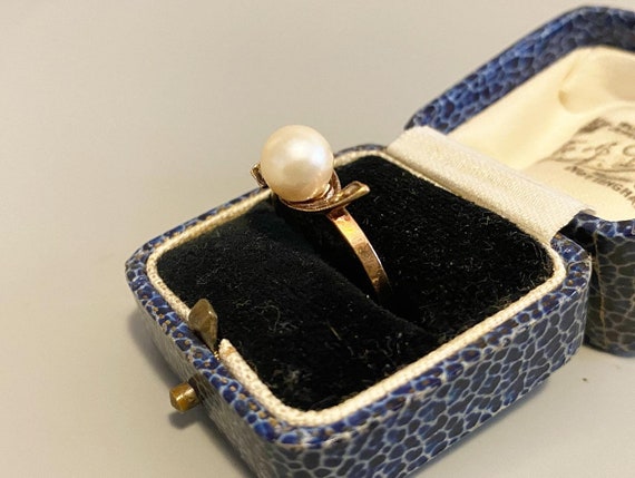 Stunning Classy Rose Gold and Pearl Ring Size UK … - image 2