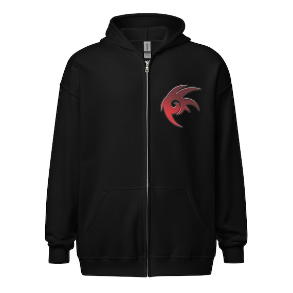 Shadow the Hedgehog Symbol (FRONT PRINT ONLY) Zip-up Fan Hoodie