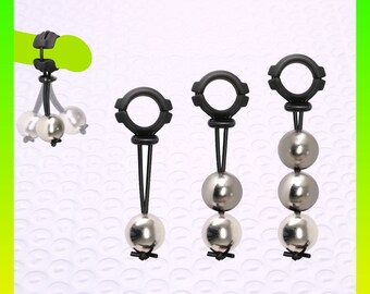 Steel Cock Weight Ball - Adjustable Silicone Cock Ring for Effective Stretched Penis Weight Training，Pendant Ball Stretcher For Men