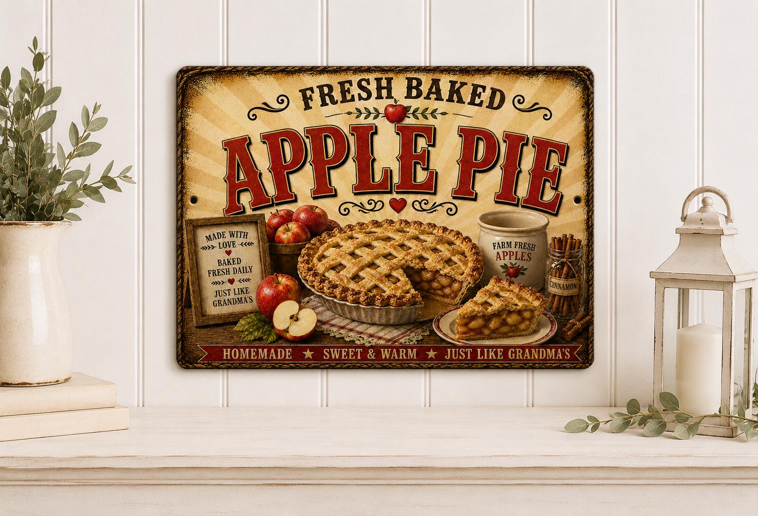 Vintage Apple Pie Sign - Etsy