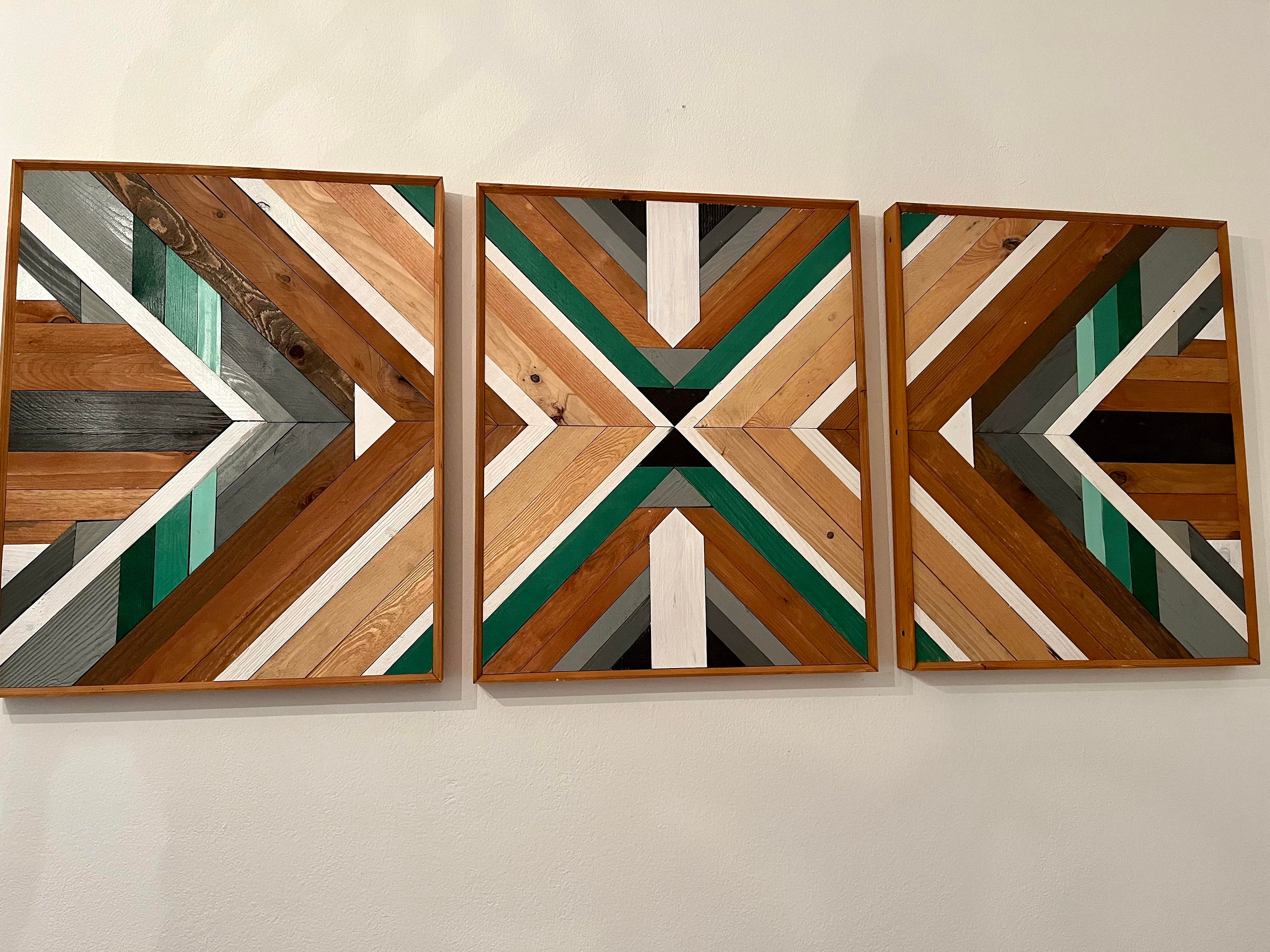 Geometrische kunst holz