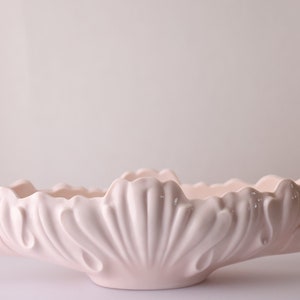 Vintage Jeanette Shell Pink Milk Glass Gondola Fruit Bowl. BEAUTIFUL decor piece! Two Available/ Select Option