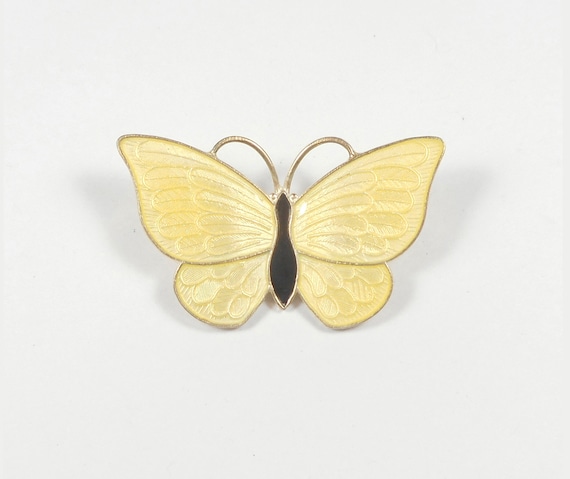 Volmer Guilloche Butterfly Brooch - image 1