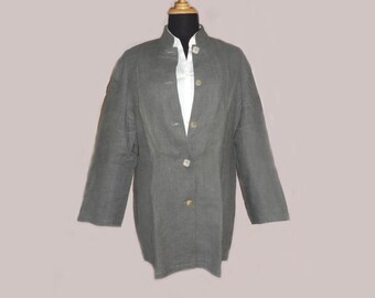 Vivio Grey Linen Jacket