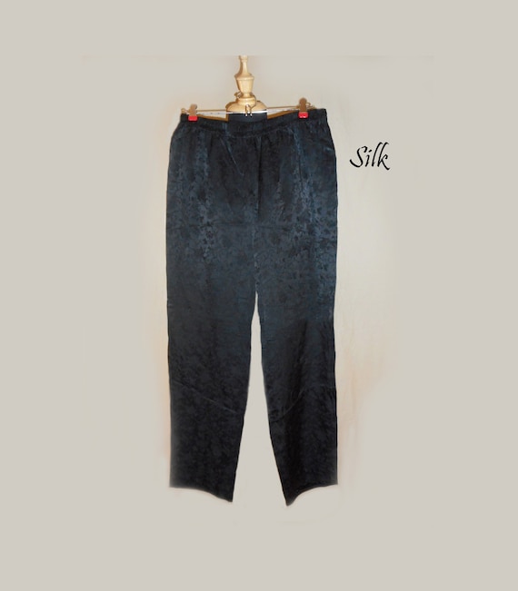 Silk Jacquard Slacks