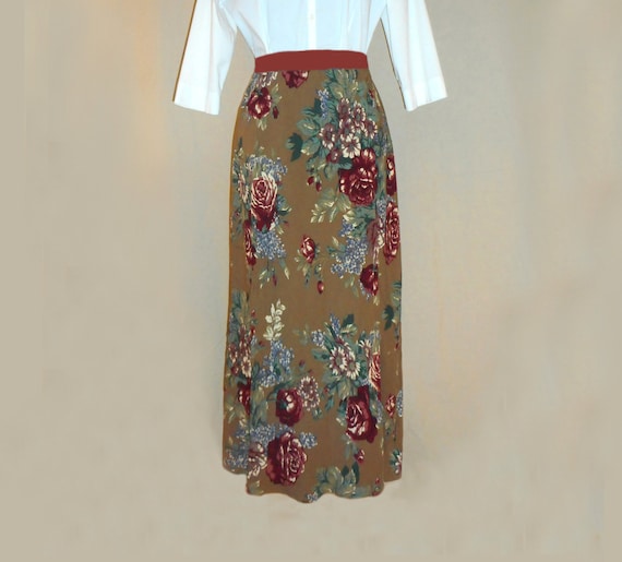 Cabbage Rose Swing Skirt med - image 1