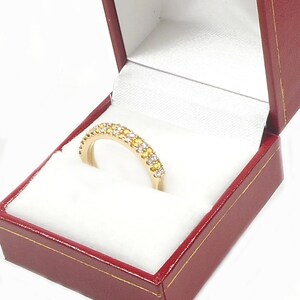 14K Yellow Sapphire Diamond Band