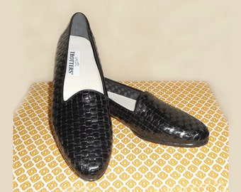 Black Woven Loafers 10.5N