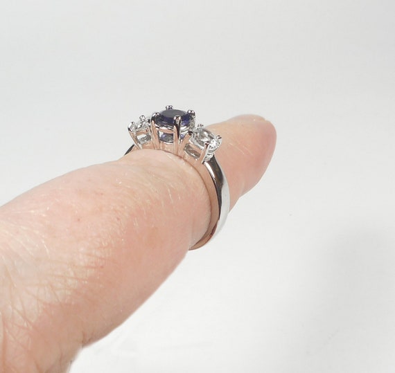 Blue Clear CZ Ring - image 3