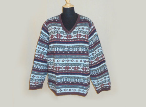 Blue Fair Isle Sweater  xl-plus - image 1