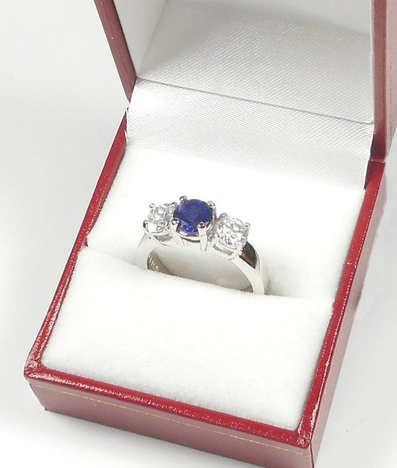 Blue Clear CZ Ring - image 1