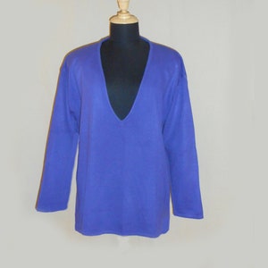 Purple Deep V-Neck Sweater