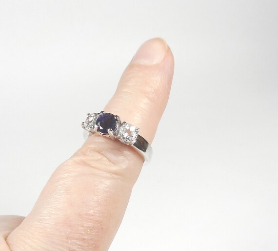 Blue Clear CZ Ring - image 2