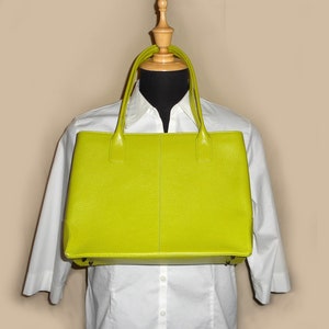 Lime Leather Handbag