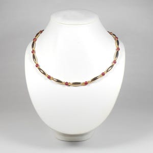 Red Gold Necklace Faux
