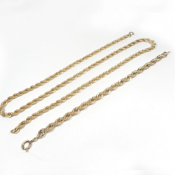 12K Gold Fill Rope Set