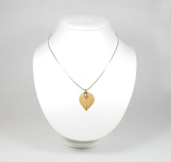 Gold Dipped Leaf Pendant - image 1