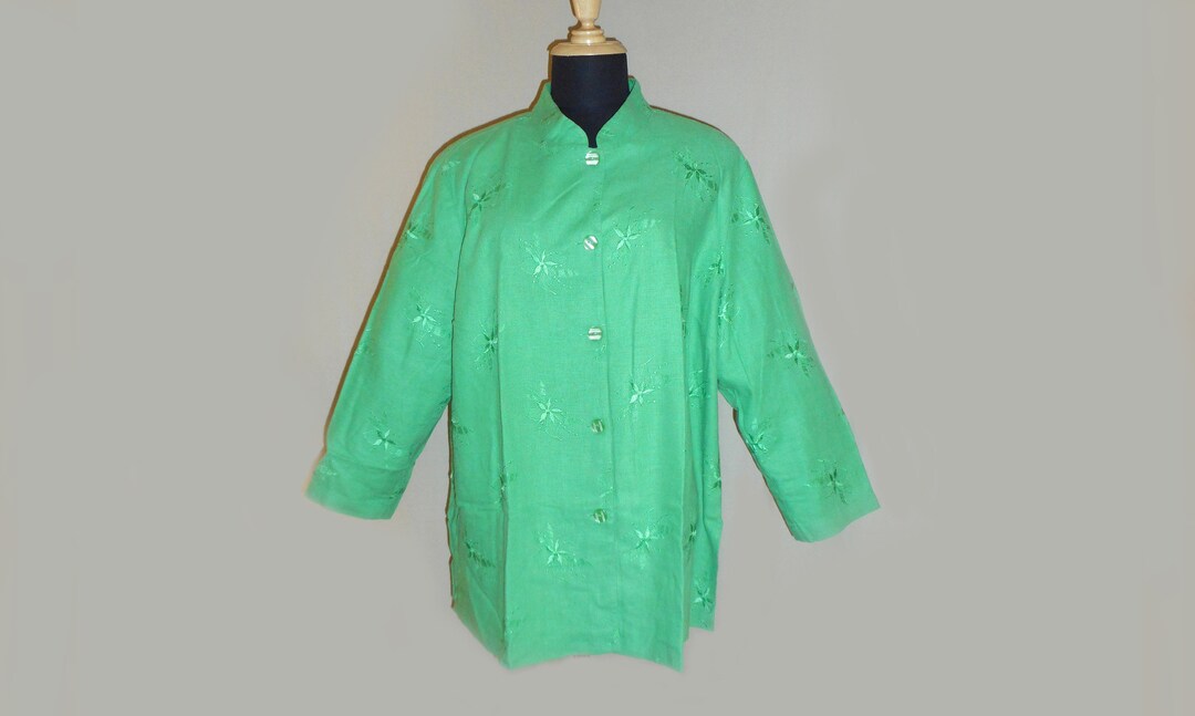 Bright Green Jacket Plus Etsy