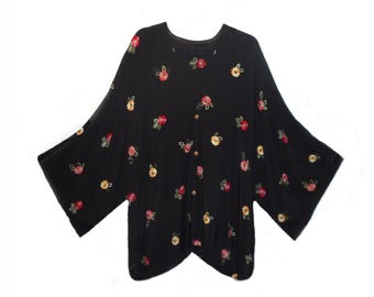 Bali Embroidered Kimono (Plus)