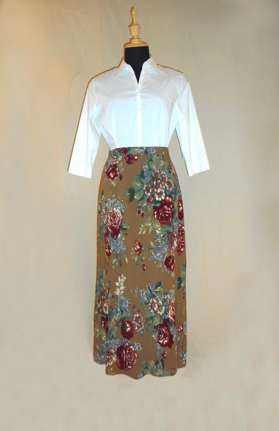 Cabbage Rose Swing Skirt med - image 2