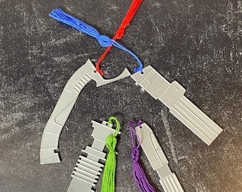 3D Printed Star Wars Lightsaber Bookmarks with Tassels - 4-Pack