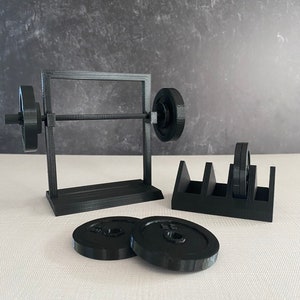 Miniature Desk Barbell Set with Squat and Plate Racks – Perfect Gift for Fitness Enthusiasts