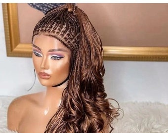 Spanische Locken Geflochtene Perücke, Geflochtene Perücken für schwarze Frauen, Geflochtene Perücken